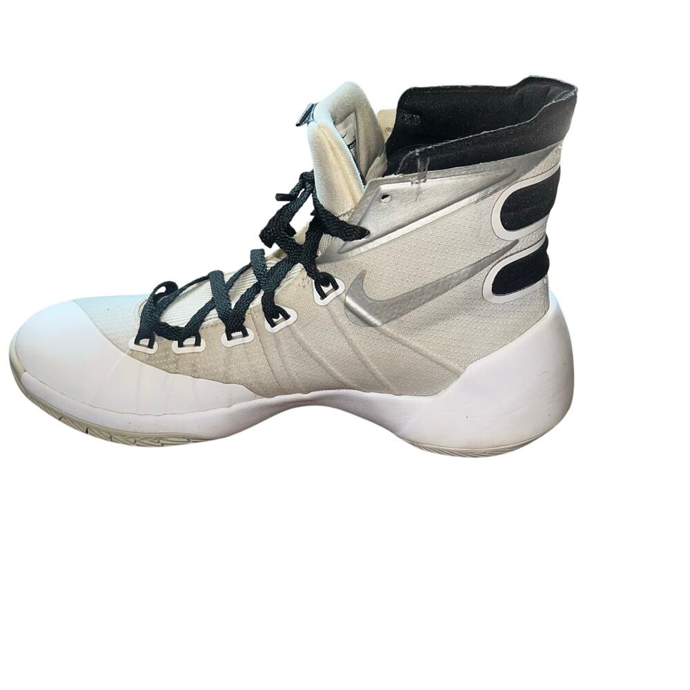 White Silver 2015 Nike Hyperdunk High TopBasketball Sneakers Shoes Size 8 - Picture 4 of 12
